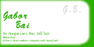 gabor bai business card